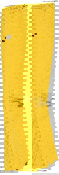 Rain Pants: Polyester;Polyvinylchloride, Snaps Closure, Yellow, 2X-Large